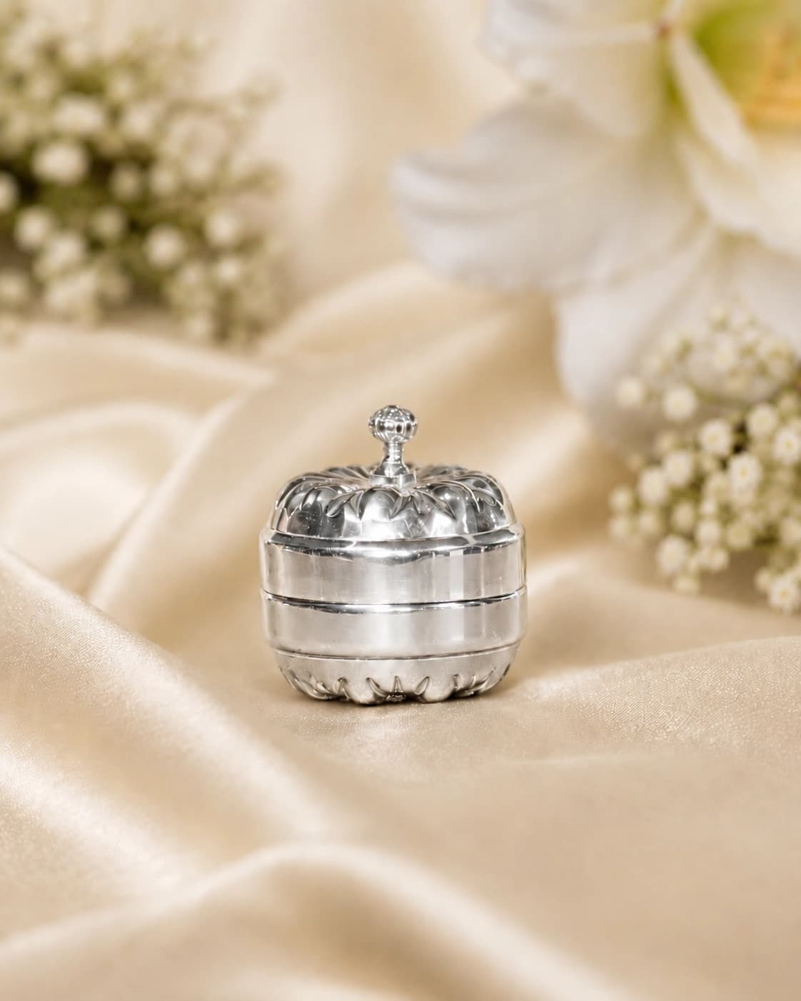 Silver Kumkum Box - 2.5g